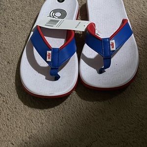 Nike Bella Thong slides red, white and blue